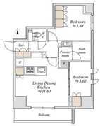 ブランシエスタ入谷グランデ 1207 間取り図