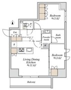 ブランシエスタ入谷グランデ 707 間取り図