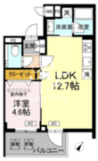 ロイジェント中目黒 203 間取り図