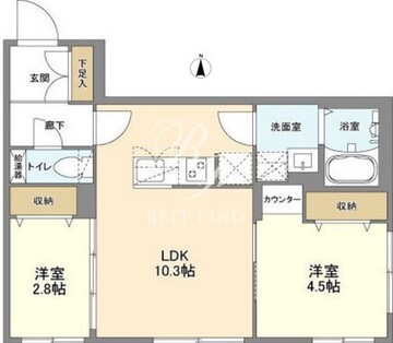 ウェルスクエア尾山台2 201 間取り図
