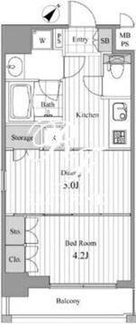 NCRe新宿中央公園 501 間取り図