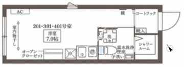 ココキューブ大井町2 201 間取り図