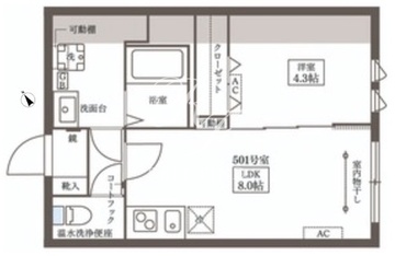 ココキューブ大井町2 501 間取り図