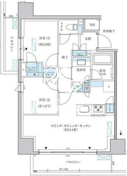 パークアクシス池袋イースト 702 間取り図