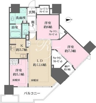 グランドシティタワー月島 2005 間取り図