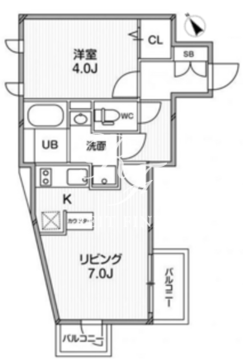 ルクレ東新宿 305 間取り図