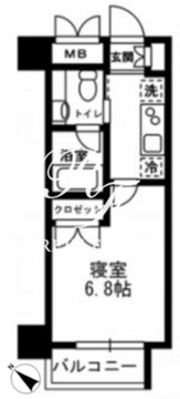 レジディア月島3 311 間取り図
