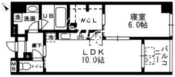 レジディア日本橋浜町 303 間取り図