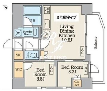 ガーデンザヴィス南蒲田 1103 間取り図