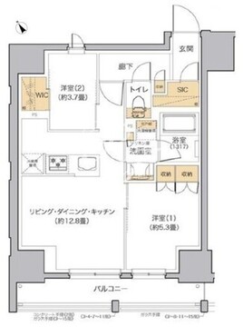 リビオメゾン田端 1401 間取り図