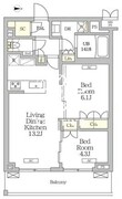 ミレーネ滝野川 502 間取り図
