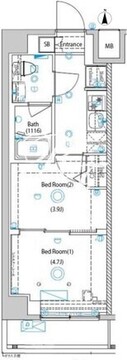 ガリシア目黒大岡山 302 間取り図