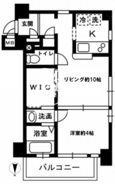 レジディア代々木2 301 間取り図