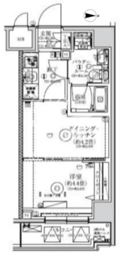 レアライズ赤羽イースト 204 間取り図
