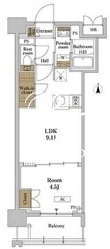 ＲＪＲプレシア蒲田 202 間取り図