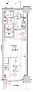ガーラ雑色グランドステージ 102 間取り図