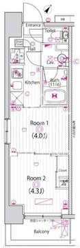 ガーラ雑色グランドステージ 107 間取り図