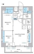 プレディアコート北千住 1105 間取り図