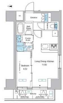 プレディアコート北千住 205 間取り図