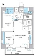 プレディアコート北千住 1305 間取り図