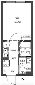 ディースタイル三ノ輪2 202 間取り図