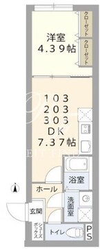 リスペクトレジデンス南台 103 間取り図