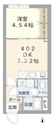 リスペクトレジデンス南台 402 間取り図
