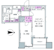 プレジリア東日本橋 505 間取り図