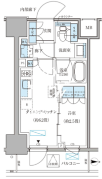 パークアクシス住吉ガーデンスクエア 1002 間取り図