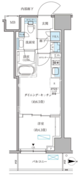 パークアクシス住吉ガーデンスクエア 305 間取り図