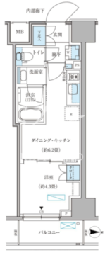 パークアクシス住吉ガーデンスクエア 609 間取り図