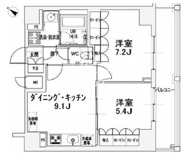 エスティメゾン王子 1302 間取り図