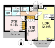 ロイジェント上板橋 502 間取り図