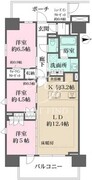 ザ・パークハウス亀戸九丁目 1001 間取り図