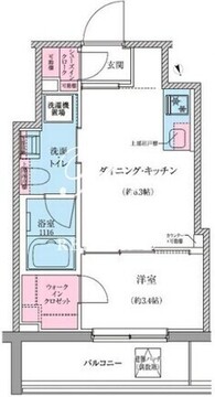 クレヴィアリグゼ世田谷松陰神社前 202 間取り図