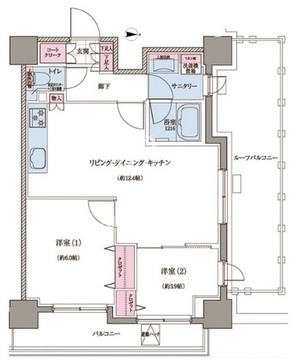 クレヴィアリグゼ世田谷松陰神社前 901 間取り図