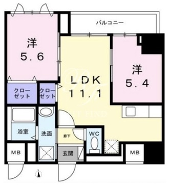 ザ・グランキース 302 間取り図