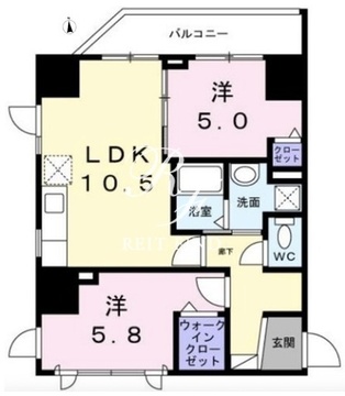 ザ・グランキース 401 間取り図