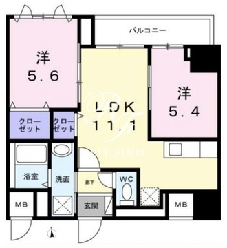 ザ・グランキース 802 間取り図