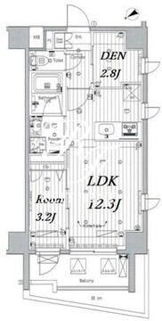 メイクス浅草イースト 203 間取り図