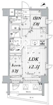 メイクス浅草イースト 803 間取り図
