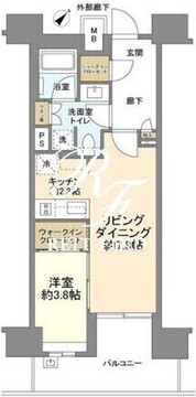 ブランズ芝浦 702 間取り図