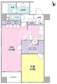 グランカーサ銀座イースト 1101 間取り図