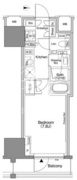 ザ・パークハビオSOHO新宿御苑 407 間取り図