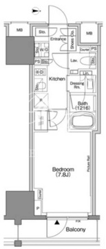 ザ・パークハビオSOHO新宿御苑 407 間取り図