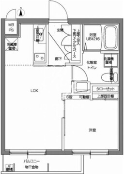 パティーナV代々木上原 402 間取り図