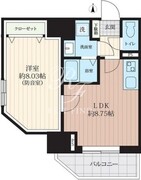 プライムブリス森下スタジオ 202 間取り図