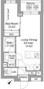 コンフォリア・リヴ品川西大井 204 間取り図