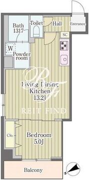 カナルーチェ 204 間取り図