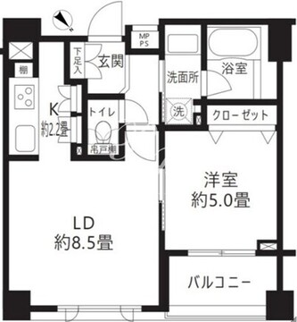クリオ渋谷ラ・モード 407 間取り図
